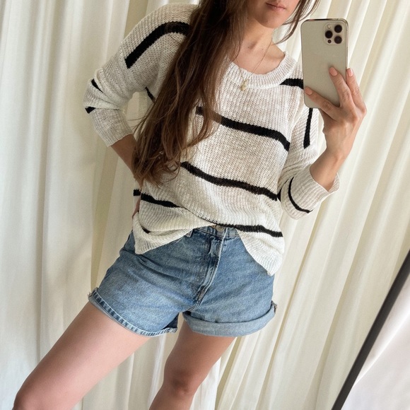 LAST L • STRIPED SWEATER — In Off white - Picture 2 of 5